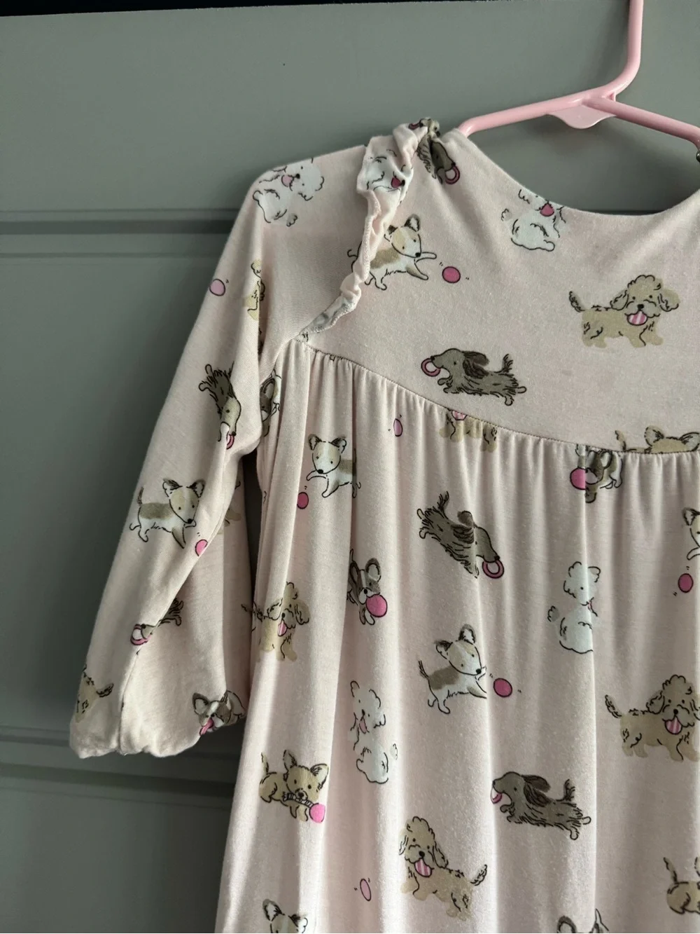 Angel Dear Pink Puppy Print One-Piece romper